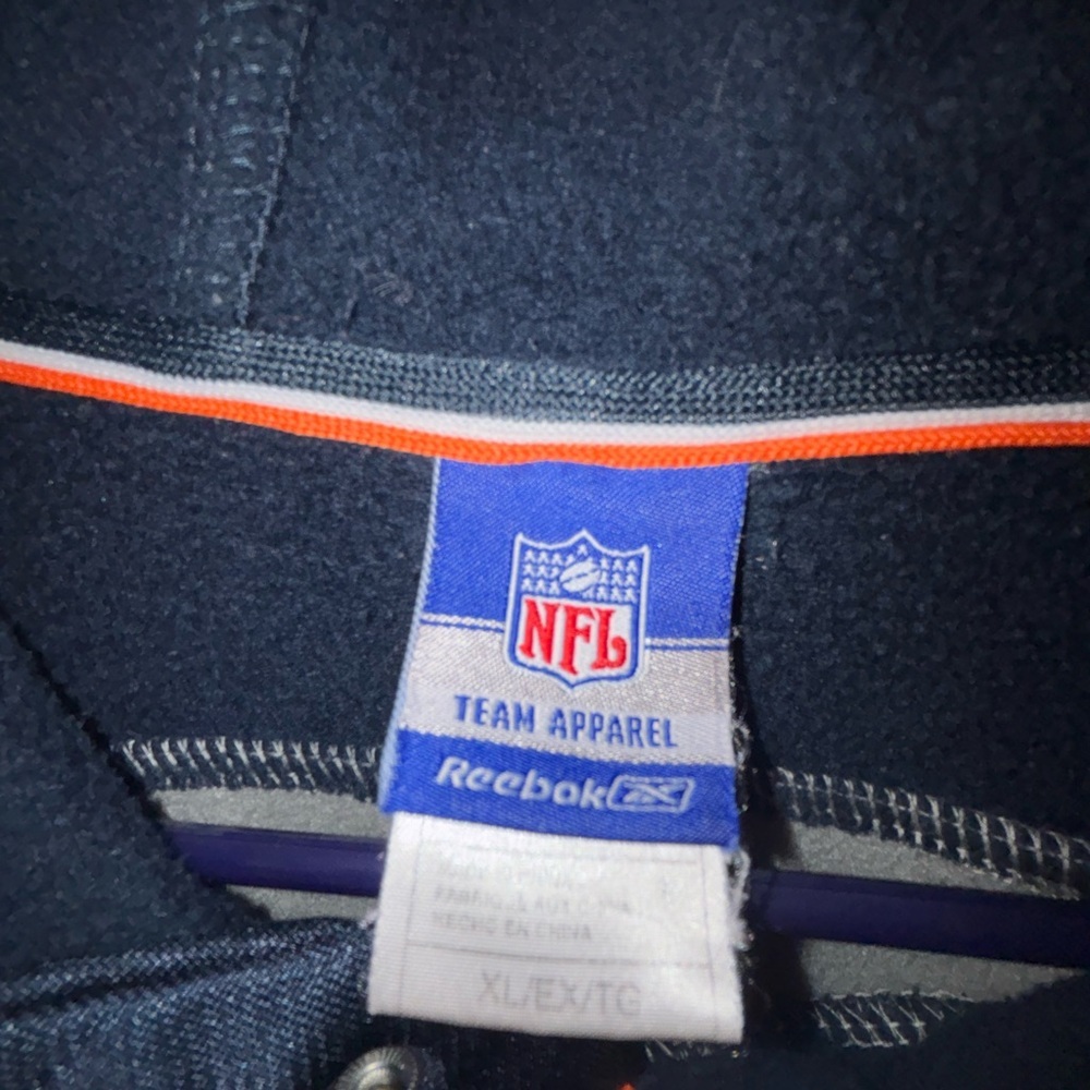 Chicago Bears Reebok Cold Weather Hoodie Silver & Navy – Size XL – NFL - Picture 5 of 14